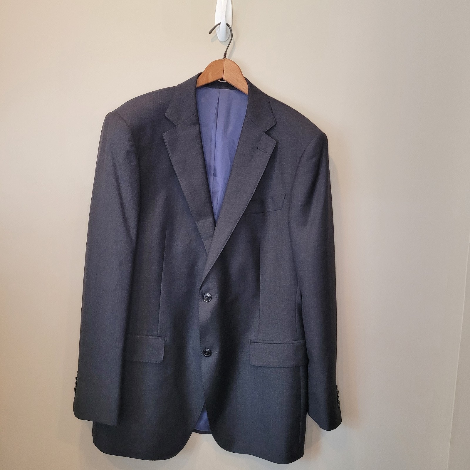 Suitsupply Mens Gray Pure Wool Super 110s Blazer Suit Jacket Eu 54 Us 44r
